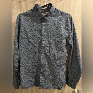 Express Fitted Stretch Button Down dress shirt medium mens